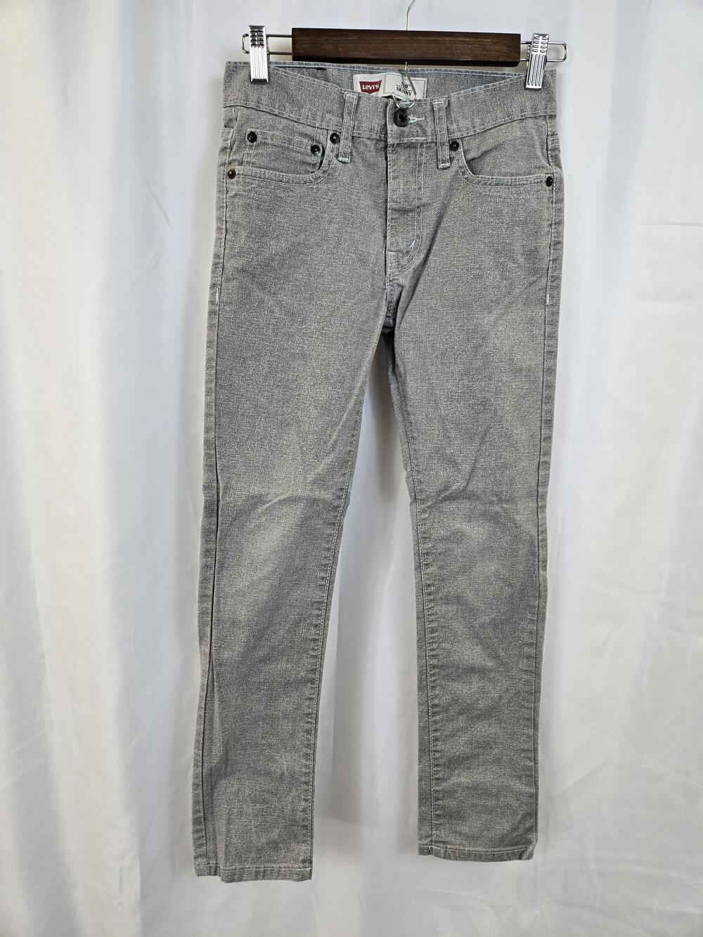 Levi's 510 Jeans Boys 14 REG Gray Slim Fit Skinny Stretch Denim Pants 27x27